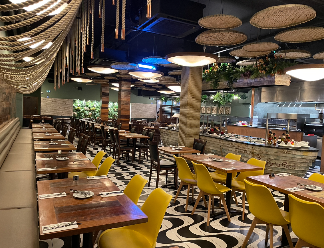 [background image] image of dining ambiance (for a modern restaurant)